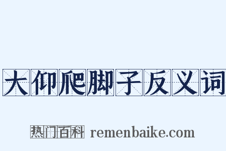 大仰爬脚子反义词是什么意思的图片